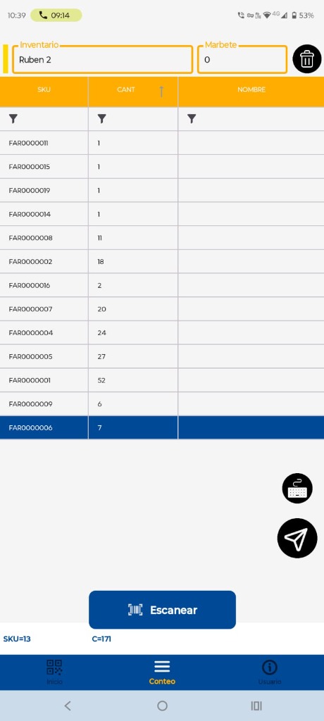 Pantalla de Conteo en Vivo de Stocker Lite